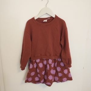 Zara | 5T Floral Sweater Dress